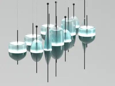 Flow T Chandelier 3D model