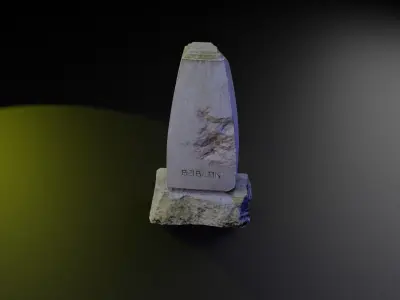   Roman stone  Low-poly 3D model