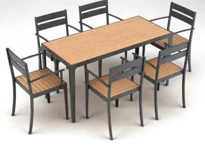 Garden Furniture Set 13 3D model