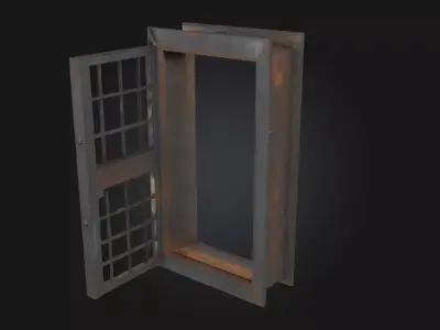 Iron Gate Opening Decorative Entryway 3D model