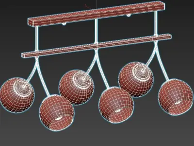 ritter-arezzo-52554-7 three glass ball lights hanging from me... 3D model
