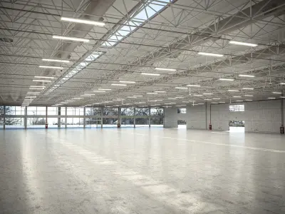 Industrial Warehouse high Poly  3D model