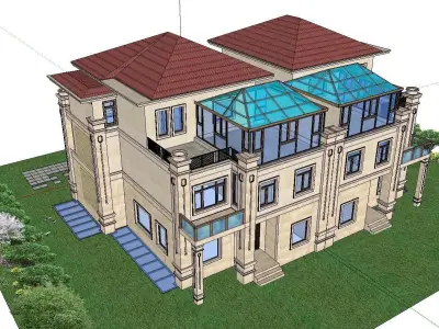 Nobility-History-Castle-Villa-098 exterior of house 3D model