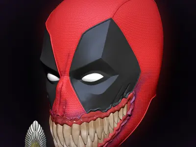 Venomized Deadpool Venom MAshup 3D DIGITAL DOWNLOAD 3D print model