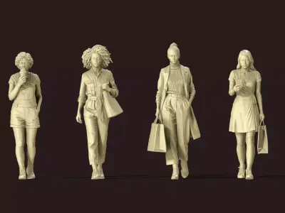 Shopping Day - 33 Architectural Figures 3D print model