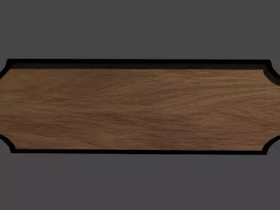 Wooden Sign 3D model