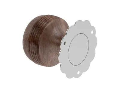 Rosewood Brown Mortice Door Knob 3D model