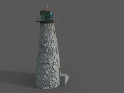 Light House Low-poly Low-poly 3D model
