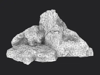Rock 3-5 Low-poly 3D model