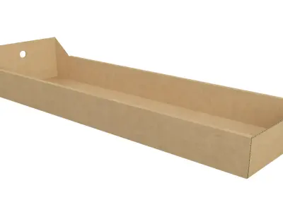 Cardboard Bed drawers DROPS  Low-poly 3D model