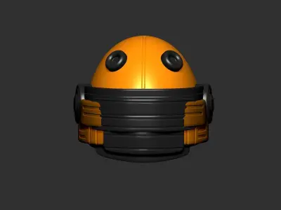 helmet high poly sculpt 3d printable ver 7 3D model 3D model 175
