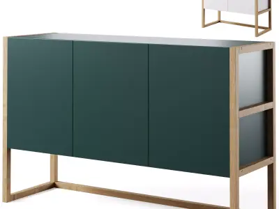 Sideboard with doors Compo LA REDOUTE 3D model