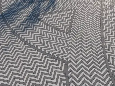 8K Large Area Pavement Herringbone Concrete 01 - 3 Variations Texture