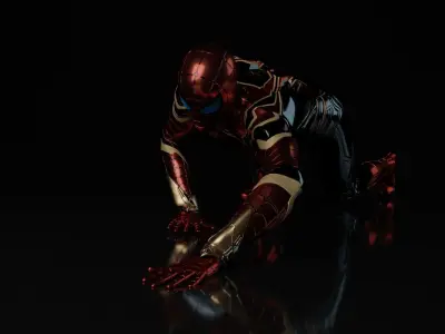 Spiderman Iron Spider MCU High Poly Rigged 3D model