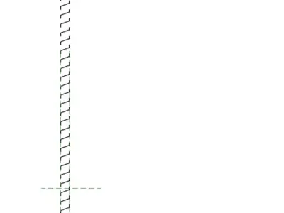 Z profile horizontal Louvers corner type Revit Parametric family 3D model