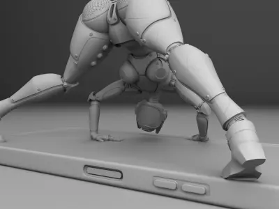 BlueToof Phone Spread Pose 3D print model