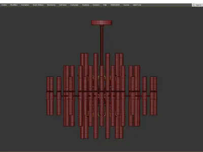 Luxxu Waterfall Round suspension Low-poly 3D model