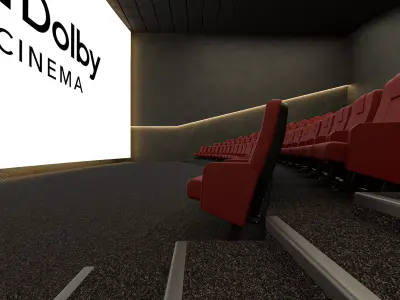 Movie Theater Interior 03 3D model