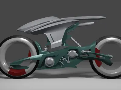 sci fi motorcycle 3D model