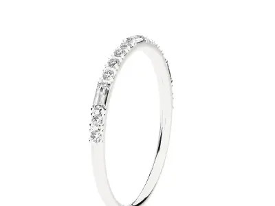 Light Minimalist Diamond Ring 3D print model