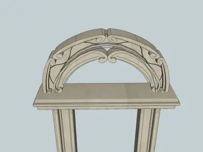 classical window frame 3d model 3D model