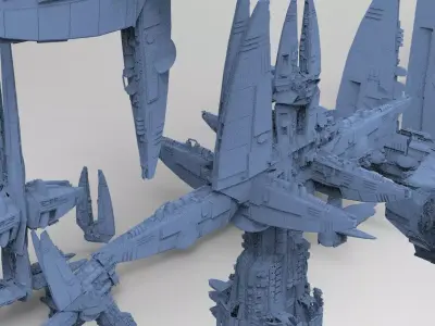 Wraith Interceptor architecture Collection Full  3D model