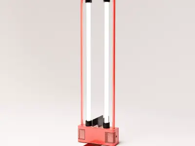 Neon Floor Lamp Low-poly 3D model