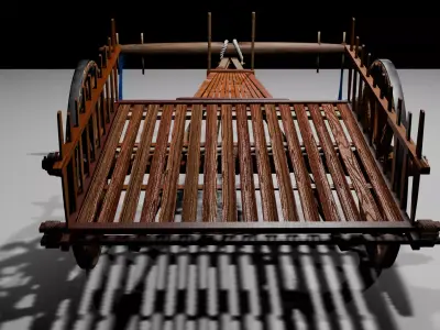 MyanmarCart Fbx and Texture 3D model