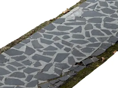 Cobblestone Rock Road Scan 3D model