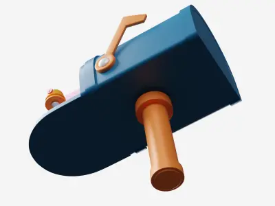 Mail Box 3D Icon Illustration Low-poly 3D model