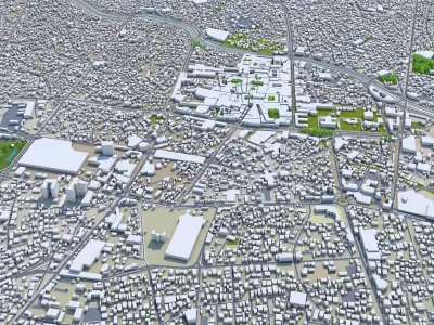Tabriz city Iran Low-poly 3D model