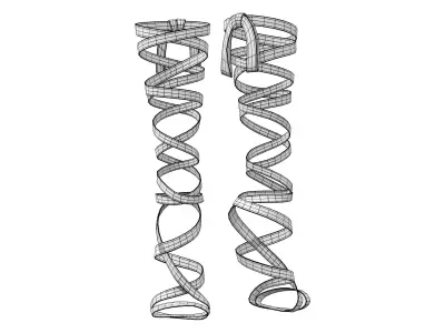 Wrap Heels Low-poly 3D model