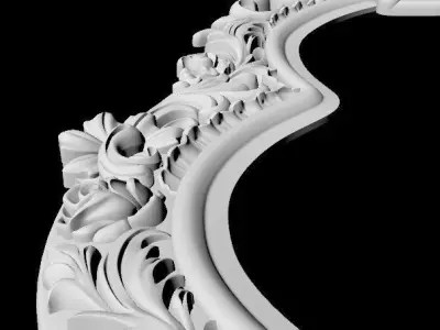carved mirror 3D model