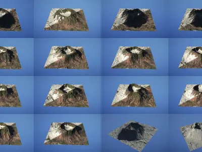 30 Landscape Environment Volcano Snow Mega-Pack 01