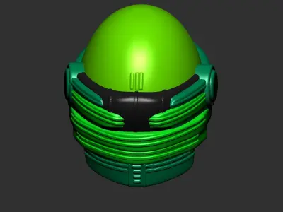 helmet high poly sculpt 3d printable 3D model