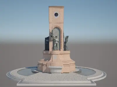 3d model taksim monument 3D model
