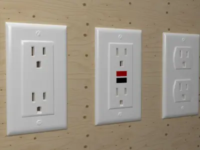 3D Electrical Outlets US 3D model