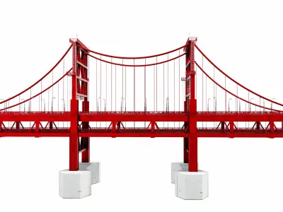 Red Bridge 3D model
