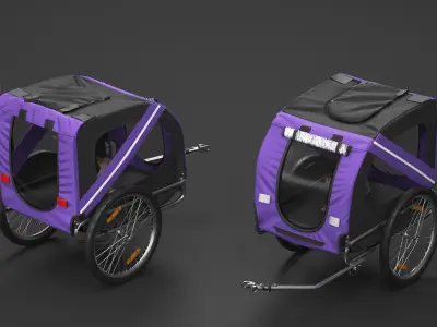  Bicycle Pet Trailer Violet with Sphynx 