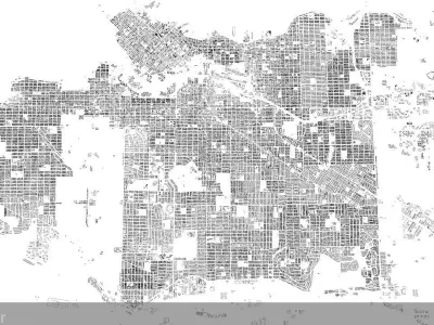 Vancouver Streets and Buildings 3D model