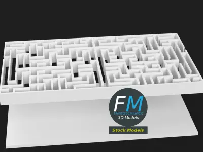 Rectangular labyrinth 2 3D model