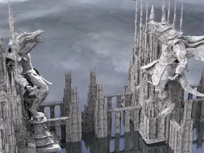 Werewolf Temple of lycanthropy extended 3D model