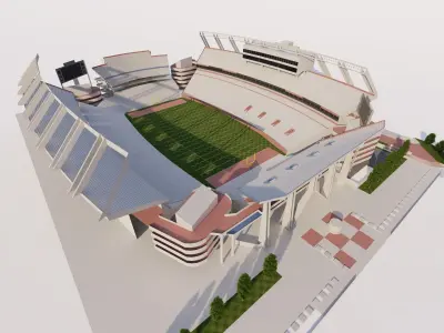 Football Stadium-American football 3D model