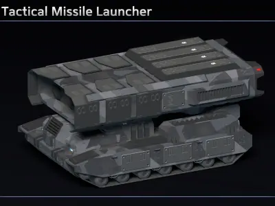 Scifi Fire Support Tanks Collection 3D Model Pack