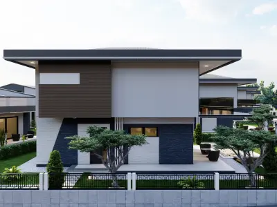 villa 3D model 2