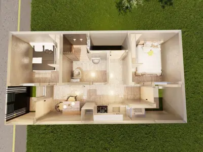 HOUSE 900 cm 475 cm 3D model