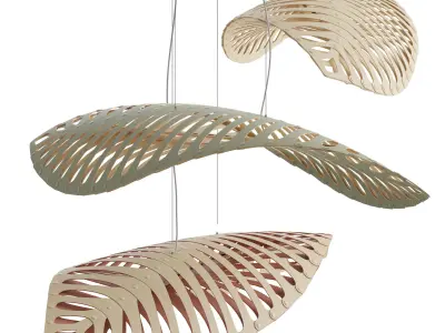 David Trubridge NAVICULA Hanging lamp 3D model