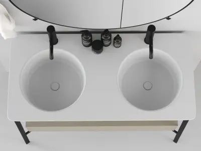 Ceramica Cielo Catino Doppio Washbasin  3D model