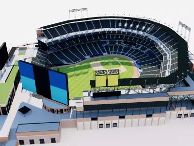 Citi Field - New York Mets Baseball Stadium 3D model