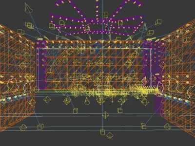 Concert party carnival stage 91 3D model